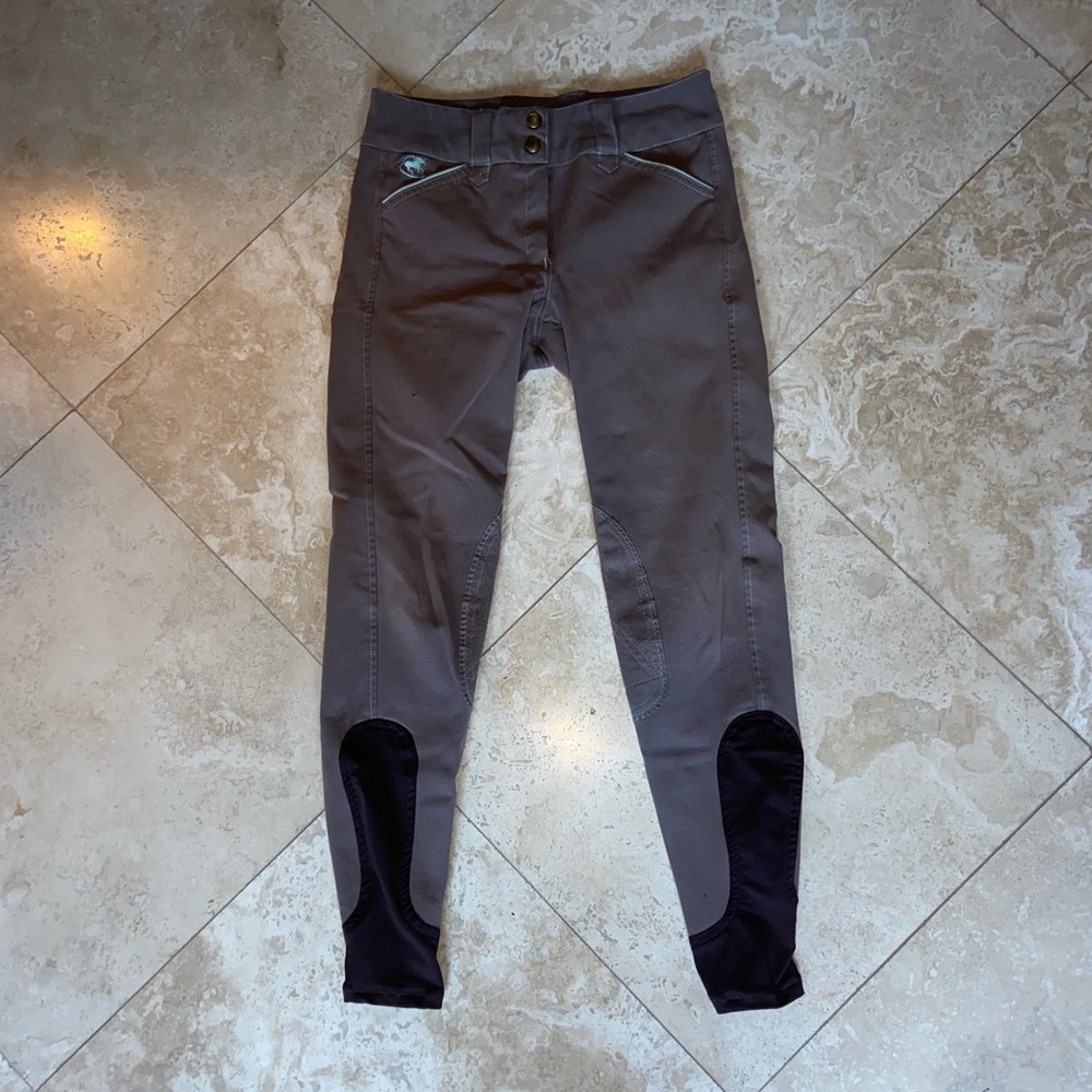 Light Brown Piper Breeches w Light Teal Piping